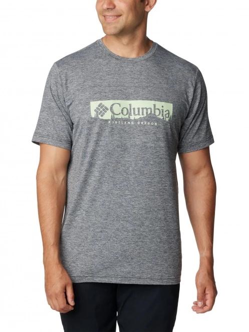 tricou pentru sport, cu maneci scurte pt. barbati Columbia Kwick Hike Graphic Short Sleeve Tee negru 2