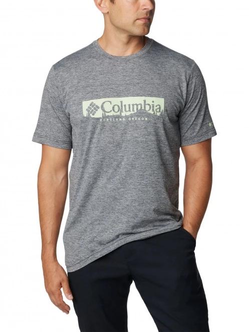 tricou pentru sport, cu maneci scurte pt. barbati Columbia Kwick Hike Graphic Short Sleeve Tee negru 5