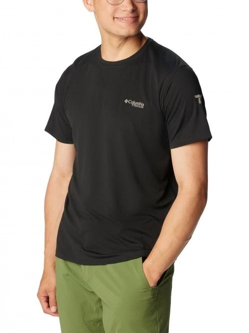 tricou pentru sport, cu maneci scurte pt. barbati Columbia Summit Valley Short Sleeve Crew negru 5