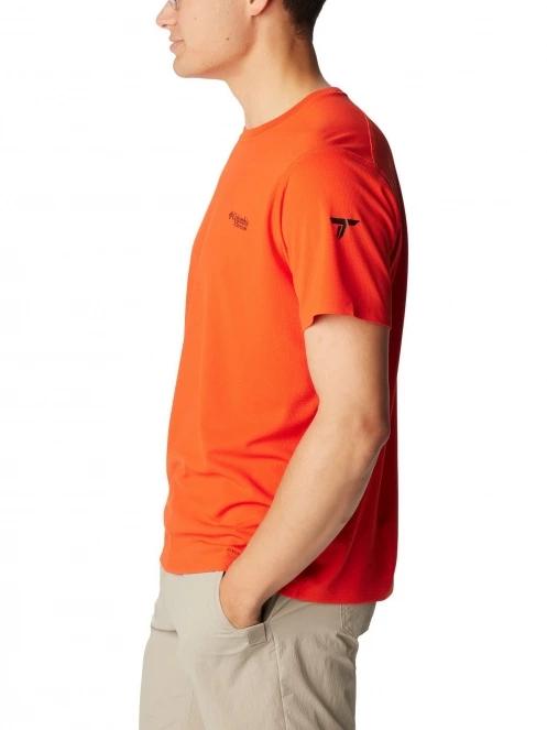 tricou pentru sport, cu maneci scurte pt. barbati Columbia Summit Valley Short Sleeve Crew rosu 3
