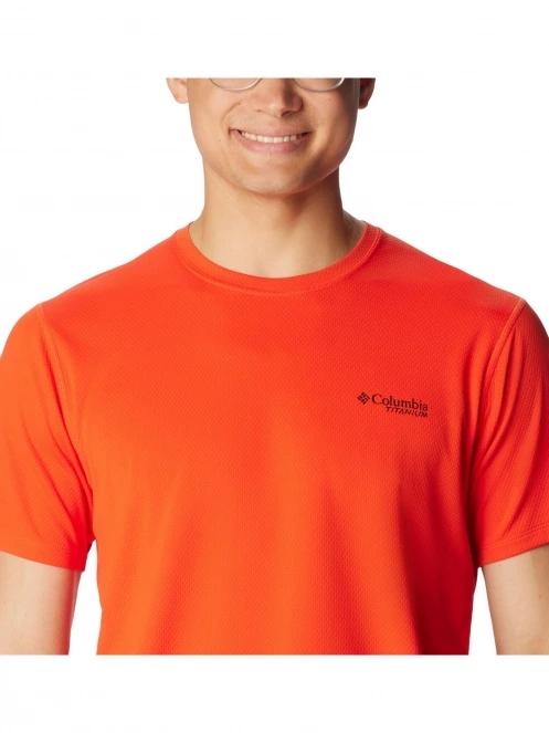 tricou pentru sport, cu maneci scurte pt. barbati Columbia Summit Valley Short Sleeve Crew rosu 6