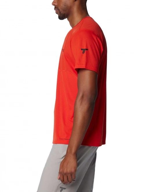 tricou pentru sport, cu maneci scurte pt. barbati Columbia Cirque River Short Sleeve Crew rosu 3