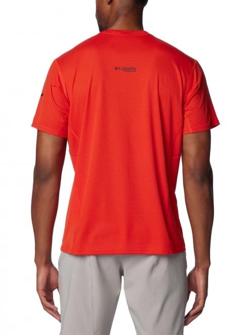 tricou pentru sport, cu maneci scurte pt. barbati Columbia Cirque River Short Sleeve Crew rosu 4