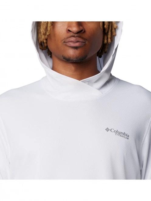 tricou cu maneci lungi, pentru sport pt. barbati Columbia Summit Valley Hoodie alb 5