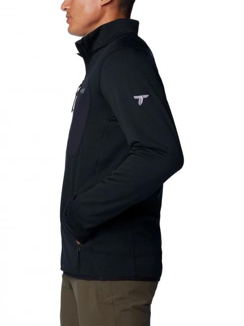 pulover polar pt. barbati Columbia Triple Canyon Grid Fleece Full Zip negru 3
