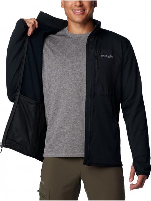 pulover polar pt. barbati Columbia Triple Canyon Grid Fleece Full Zip negru 6