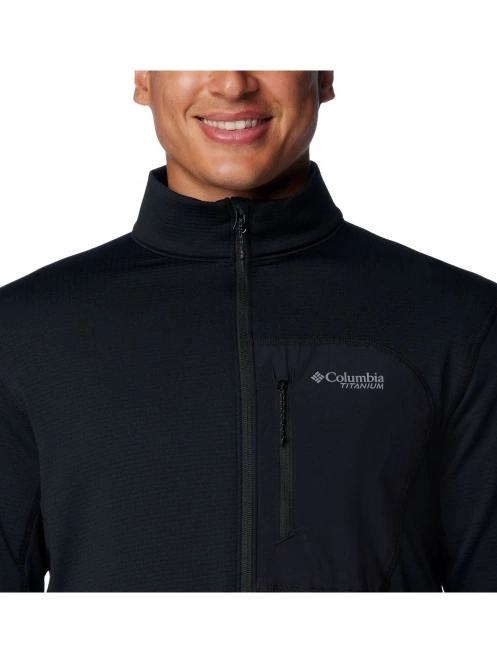 pulover polar pt. barbati Columbia Triple Canyon Grid Fleece Full Zip negru 8