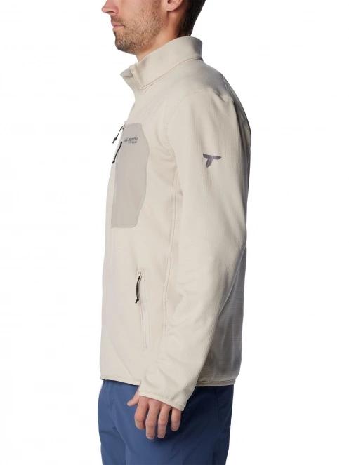 pulover polar pt. barbati Columbia Triple Canyon Grid Fleece Full Zip nisip 3