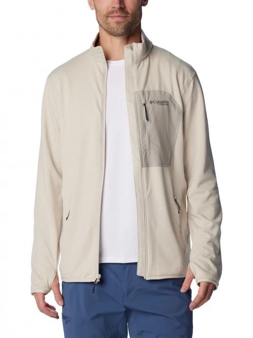 pulover polar pt. barbati Columbia Triple Canyon Grid Fleece Full Zip nisip 5