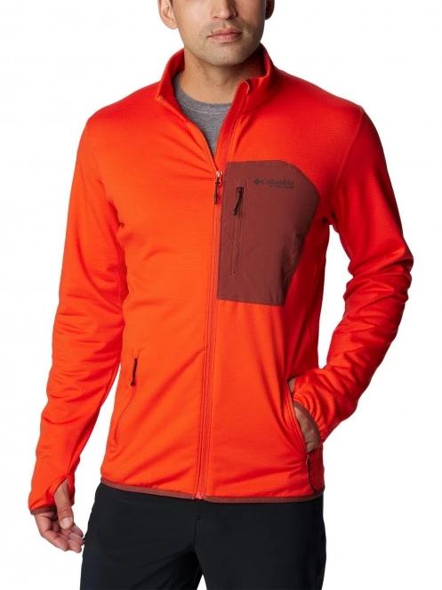 pulover polar pt. barbati Columbia Triple Canyon Grid Fleece Full Zip portocaliu 2