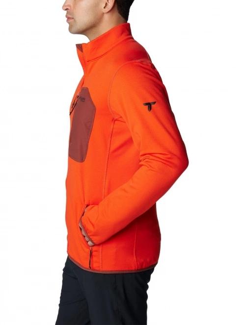 pulover polar pt. barbati Columbia Triple Canyon Grid Fleece Full Zip portocaliu 3