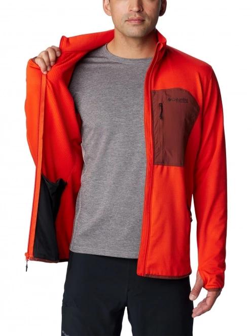 pulover polar pt. barbati Columbia Triple Canyon Grid Fleece Full Zip portocaliu 6