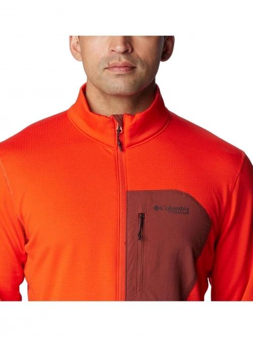 pulover polar pt. barbati Columbia Triple Canyon Grid Fleece Full Zip portocaliu 7