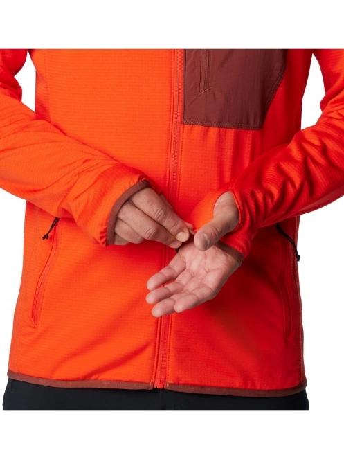 pulover polar pt. barbati Columbia Triple Canyon Grid Fleece Full Zip portocaliu 8