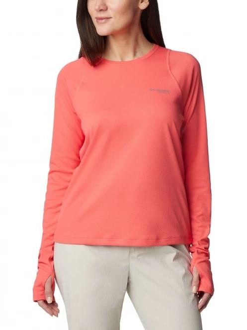 tricou cu maneci lungi, pentru sport pt. femei Columbia Summit Valley Long Sleeve Crew rosu 2