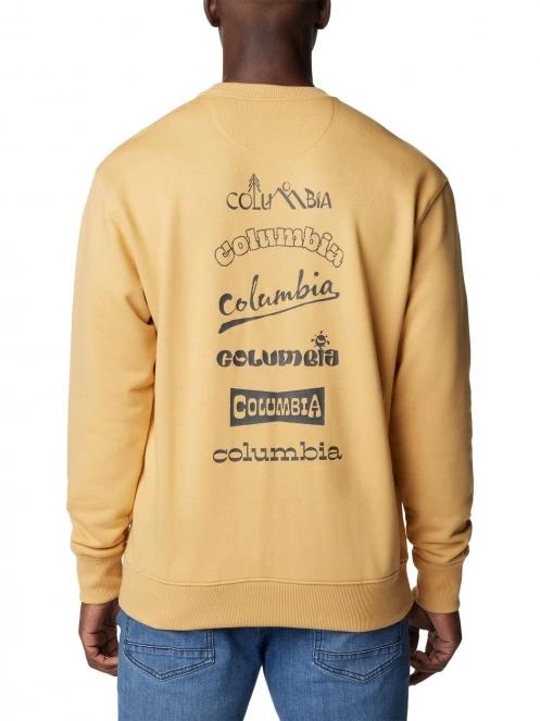 pulover pt. barbati Columbia Marble Canyon French Terry Crew galben 4