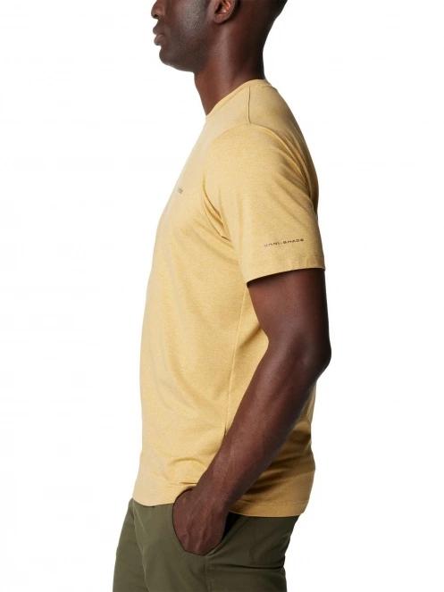 tricou pentru sport, cu maneci scurte pt. barbati Columbia Tech Trail Crew Neck II galben 3