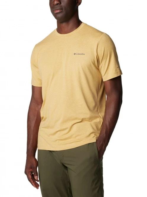 tricou pentru sport, cu maneci scurte pt. barbati Columbia Tech Trail Crew Neck II galben 5