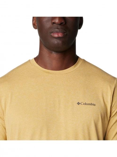 tricou pentru sport, cu maneci scurte pt. barbati Columbia Tech Trail Crew Neck II galben 6