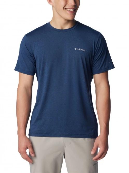 tricou pentru sport, cu maneci scurte pt. barbati Columbia Tech Trail Crew Neck II albastru 2