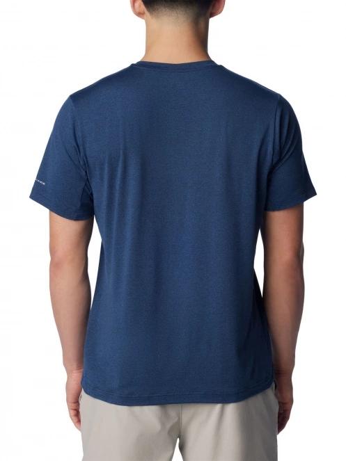 tricou pentru sport, cu maneci scurte pt. barbati Columbia Tech Trail Crew Neck II albastru 4