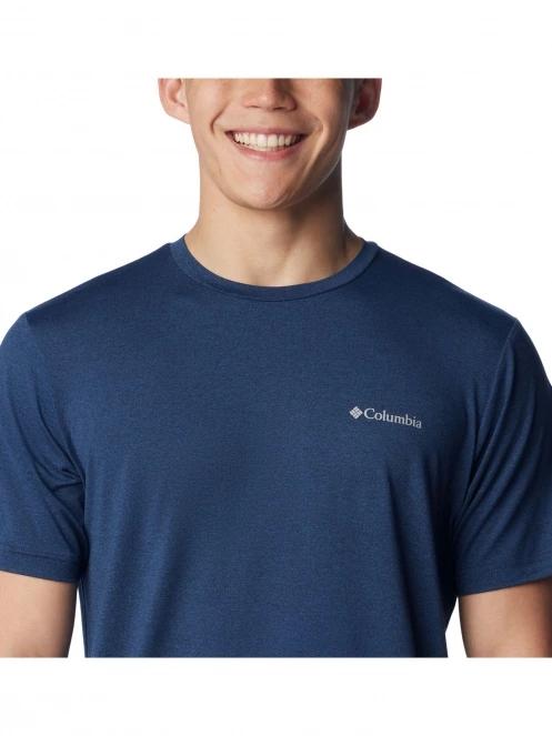 tricou pentru sport, cu maneci scurte pt. barbati Columbia Tech Trail Crew Neck II albastru 5