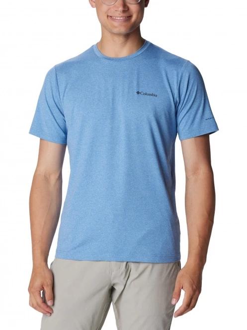 tricou pentru sport, cu maneci scurte pt. barbati Columbia Tech Trail Crew Neck II albastru deschis 2