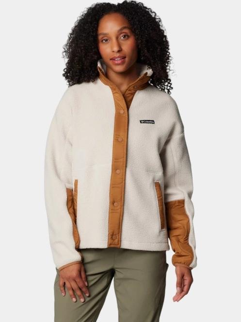 pulover polar pt. femei Columbia Cloud Point Snap Fleece nisip 2