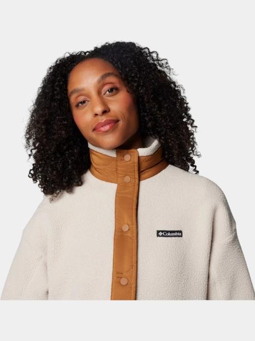 pulover polar pt. femei Columbia Cloud Point Snap Fleece nisip 6