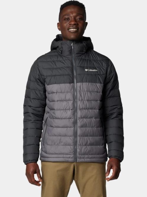geaca matlasata de tranzitie pt. barbati Columbia Powder Lite II Hooded Jacket gri 2