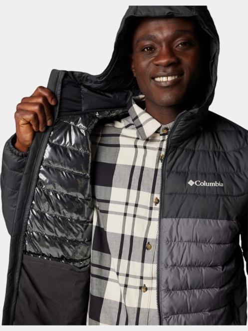 geaca matlasata de tranzitie pt. barbati Columbia Powder Lite II Hooded Jacket gri 7