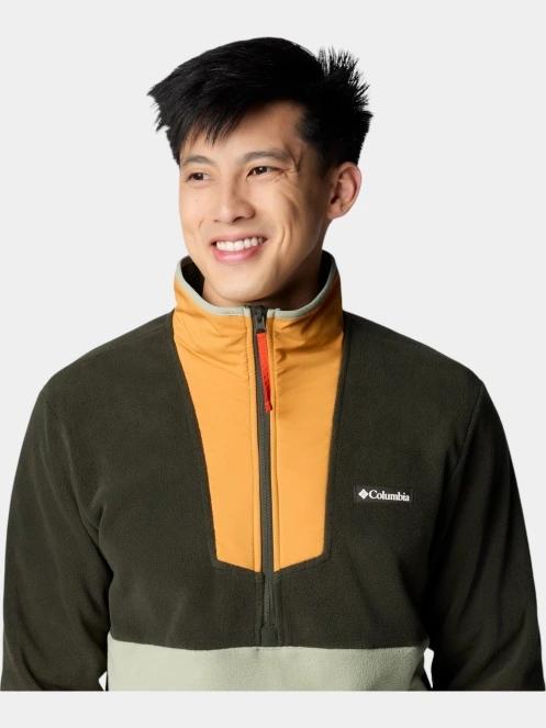 pulover polar pt. barbati Columbia Sequoia Grove Half Zip Fleece verde 6
