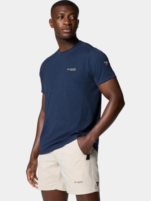 tricou pentru sport, cu maneci scurte pt. barbati Columbia Cirque River Pro Short Sleeve Crew albastru 3