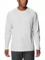 tricou cu maneci lungi, pentru sport pt. barbati Columbia Terminal Tackle Heather LS Shirt alb 1
