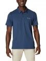 tricou cu guler pt. barbati Columbia Tech Trail Polo albastru 1