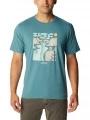 tricou pentru sport, cu maneci scurte pt. barbati Columbia Men's Sun Trek Short Sleeve Graphic Tee verde 1