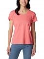 tricou pentru sport, cu maneci scurte pt. femei Columbia Sun Trek Short Sleeve Tee rosu 1