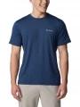 tricou pentru sport, cu maneci scurte pt. barbati Columbia Tech Trail Crew Neck II albastru 1
