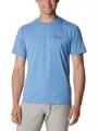 tricou pentru sport, cu maneci scurte pt. barbati Columbia Tech Trail Crew Neck II albastru deschis 1
