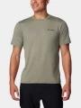 tricou pentru sport, cu maneci scurte pt. barbati Columbia Tech Trail Crew Neck II verde 1