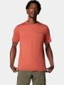 tricou pentru sport, cu maneci scurte pt. barbati Columbia Tech Trail Crew Neck II rosu 1
