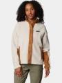 pulover polar pt. femei Columbia Cloud Point Snap Fleece nisip 1